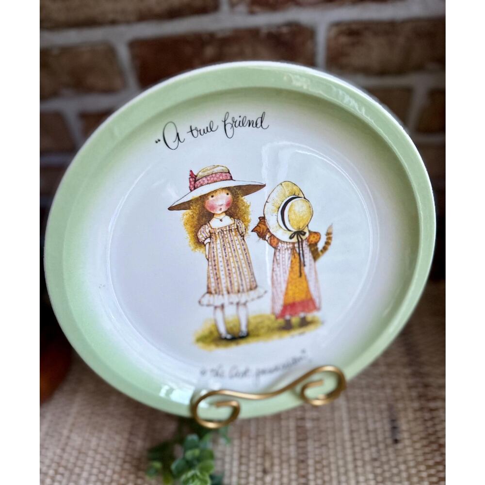 Vintage 1972 Holly Hobbie Friendship Plate | A True Friend Is the Best - Picture 5 of 7